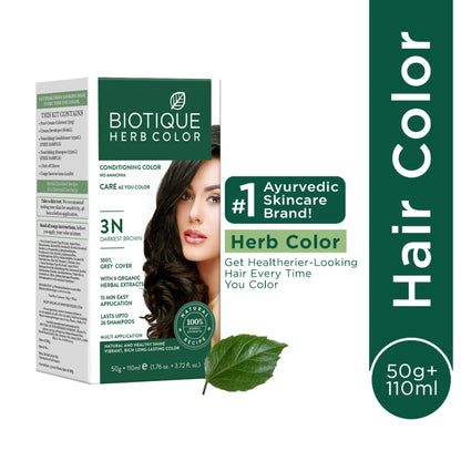 Biotique Herbcolor Hair Color - Darkest Brown