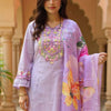 Dhiyona IE Women Floral Embroidered Regular Thread Work Kurta with Trousers & Dupatta