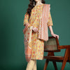 Dhiyona IE Floral Printed Pure Cotton Kurta with Trousers & With Dupatta