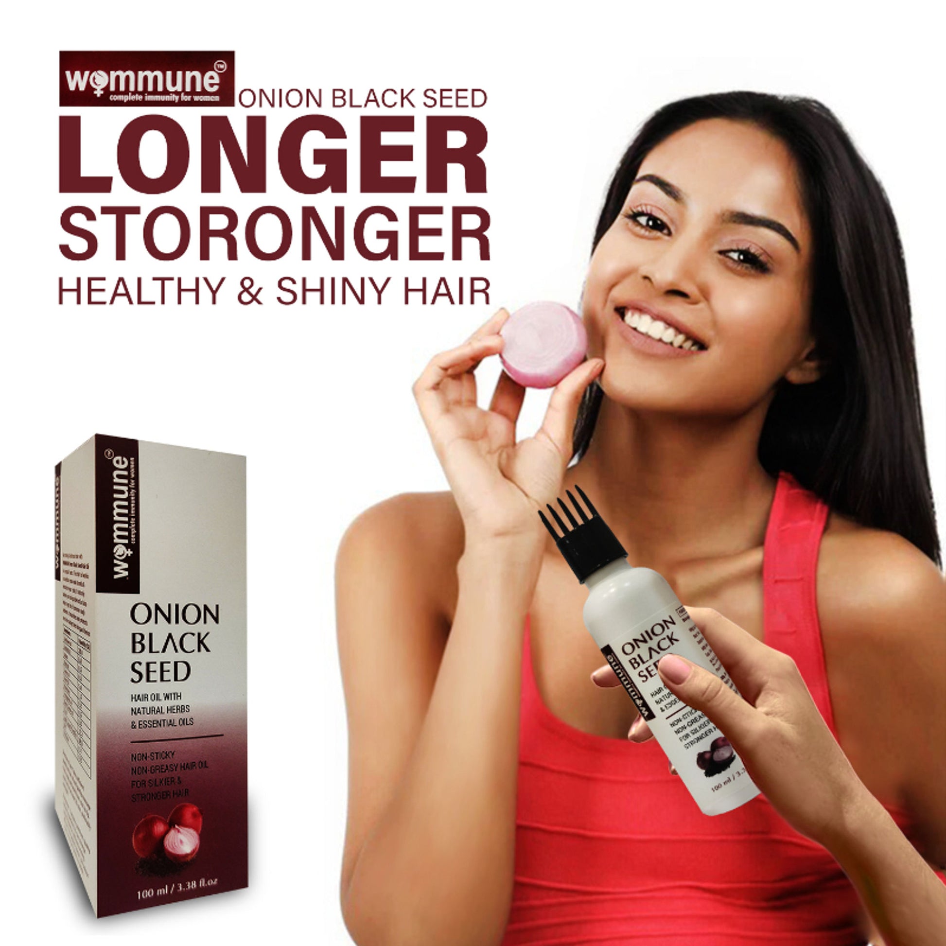 Wommune Pure Onion Blackseed Hair Oil For Hair Growth