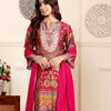 Dhiyona VA Women'sEthnic Motifs Printed Gotta Patti Chanderi Silk Kurta With Trousers And Dupatta