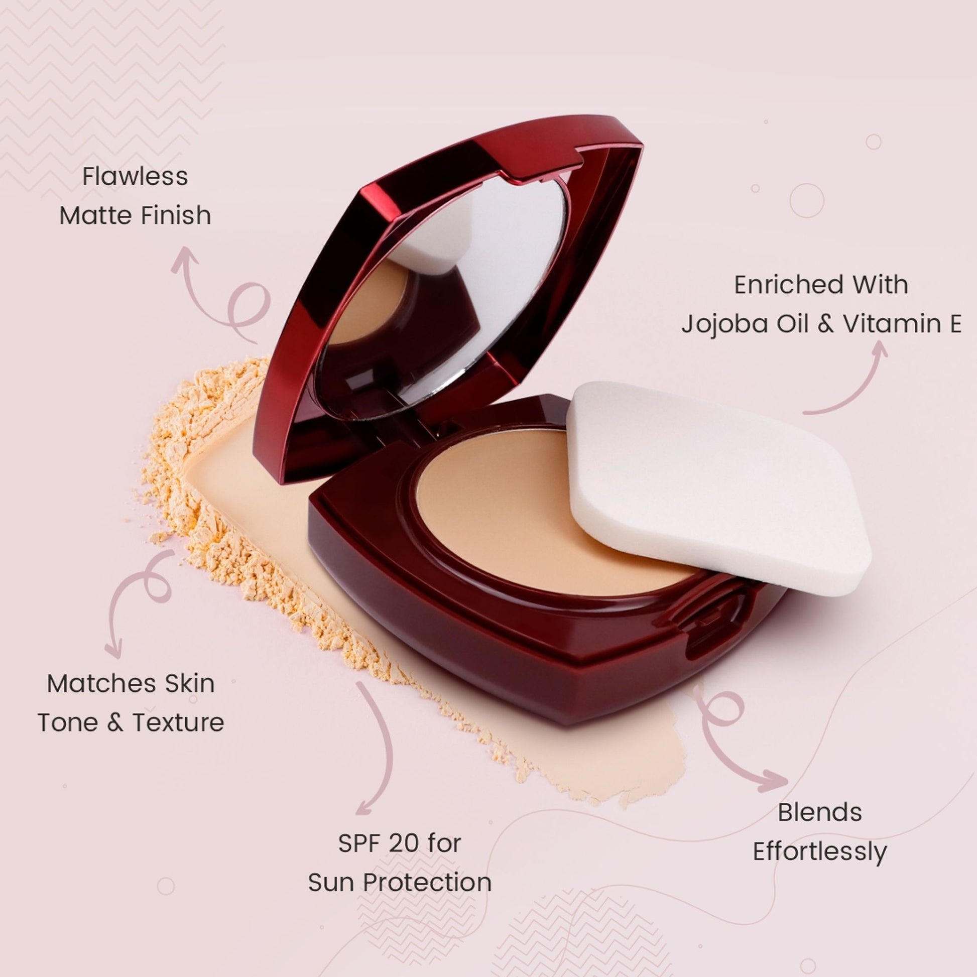 Matt look True Cover Super Blendable Compact Powder - Warm Beige