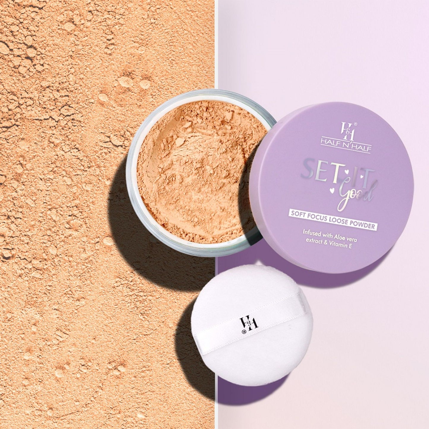 Half N Half Set It Good Soft Focus Loose Powder - Medium Deep