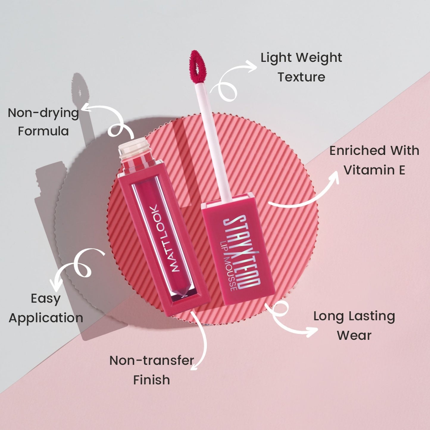 Matt look Stayxtend Lip Mousse - Deep Magenta