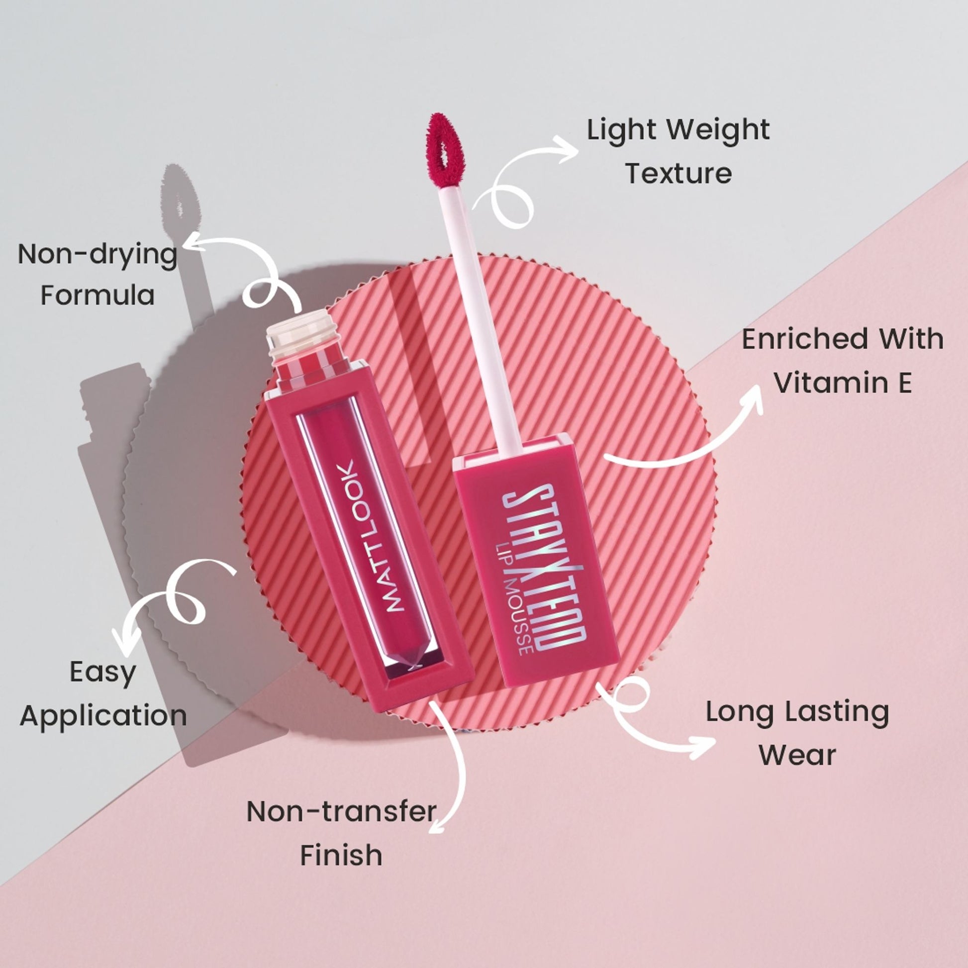 Matt look Stayxtend Lip Mousse - Deep Magenta