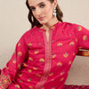 Dhiyona IE Women Ethnic Motifs Printed Cotton Kurta with Trousers