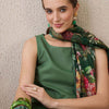 Dhiyona IE Floral Printed Round Neck Cotton Straight Kurta With Trousers & Dupatta