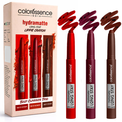 Coloressence Hydra Matte Lip Crayon - Bold Classics Trio