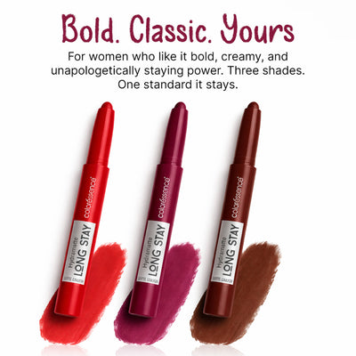 Coloressence Hydra Matte Lip Crayon - Bold Classics Trio