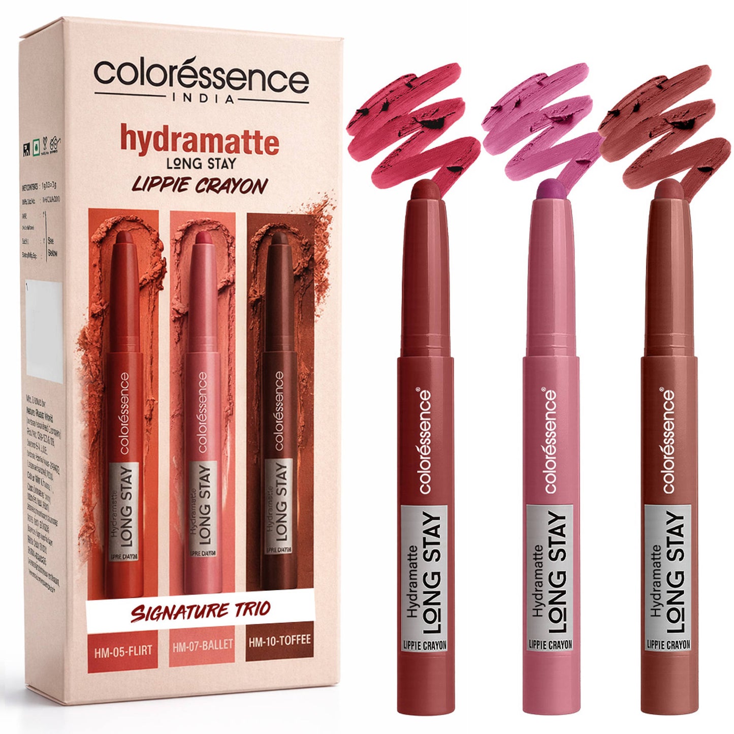 Coloressence Hydra Matte Lip Crayon - Signature Trio
