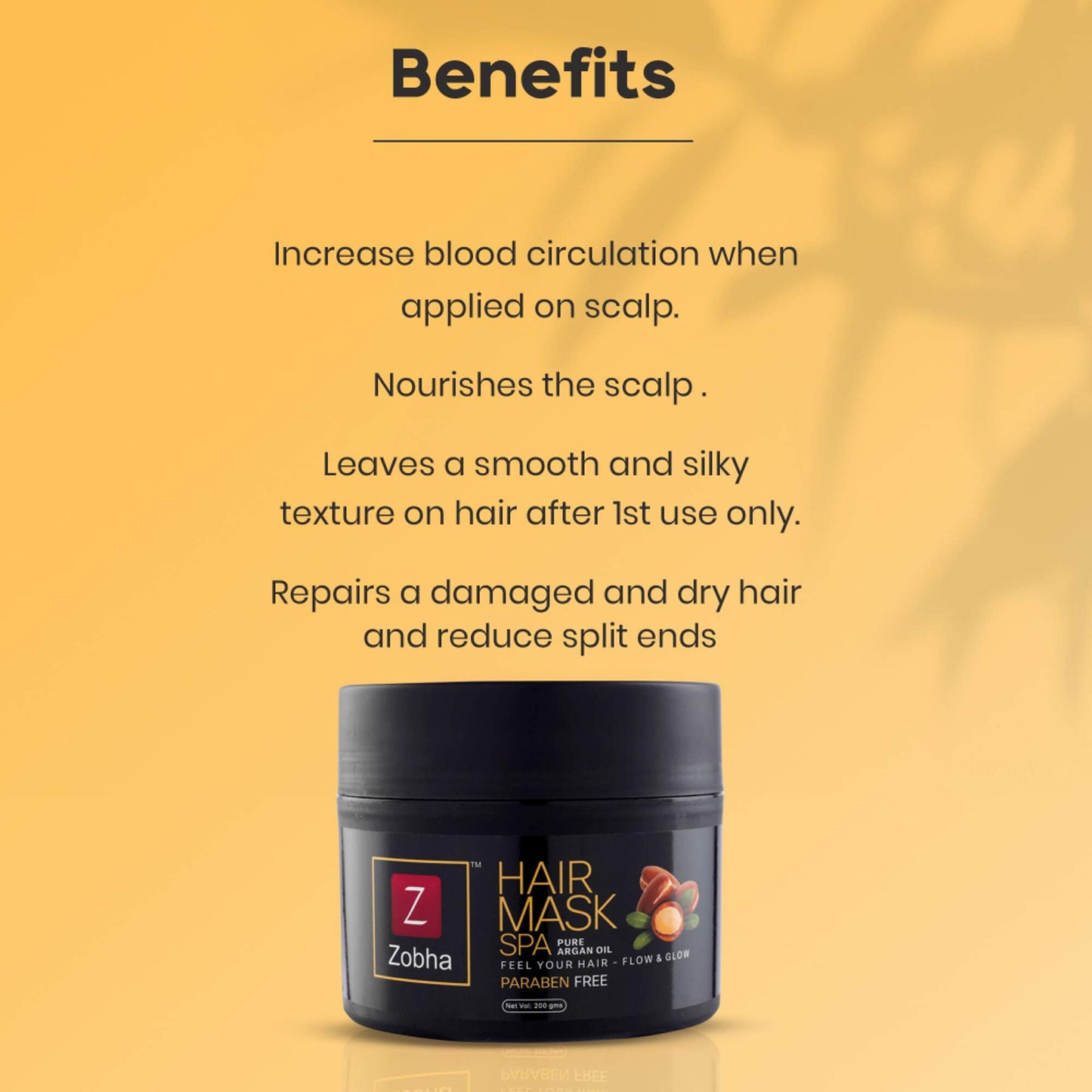 Zobha Hair Mask Spa Pure Argan Oil