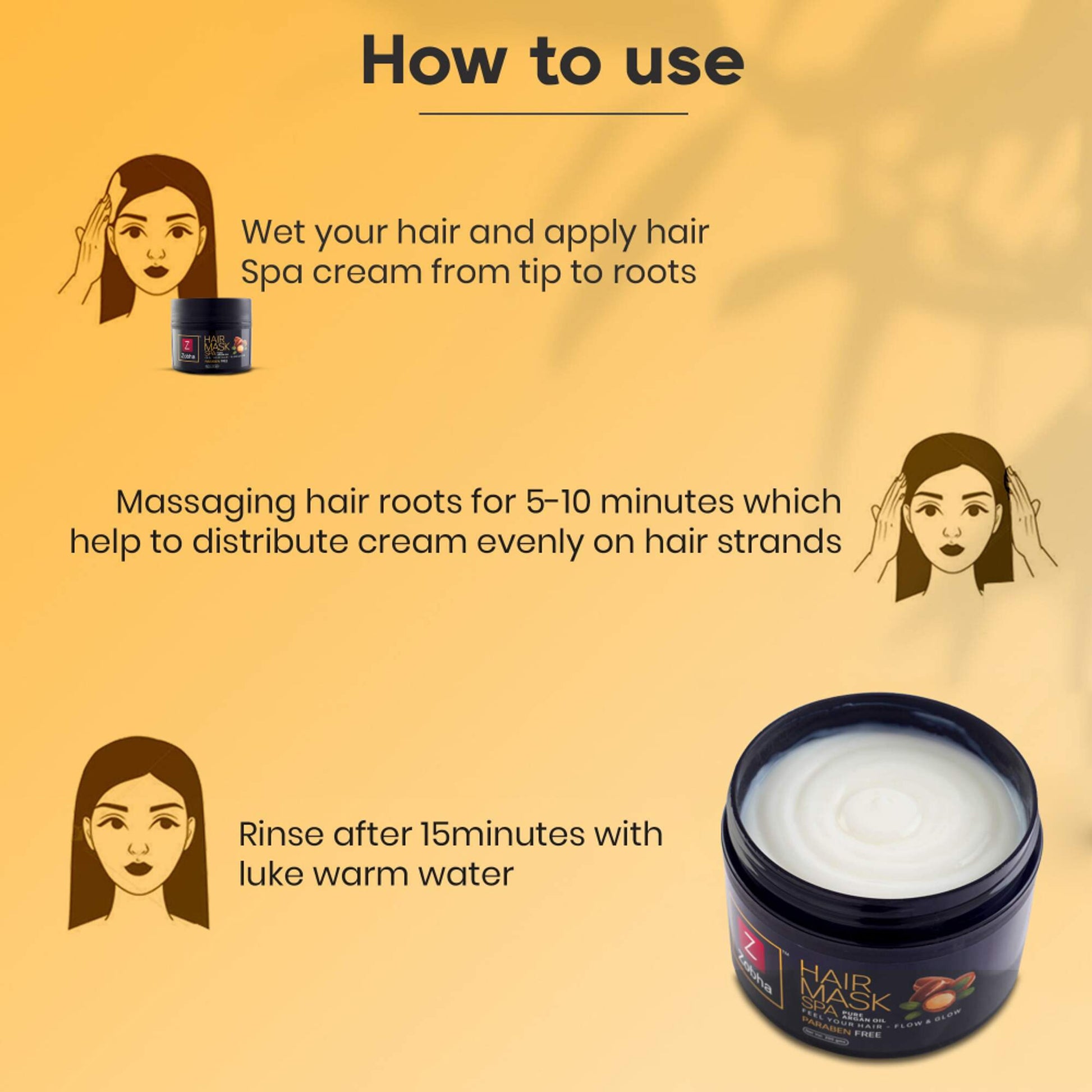 Zobha Hair Mask Spa Pure Argan Oil