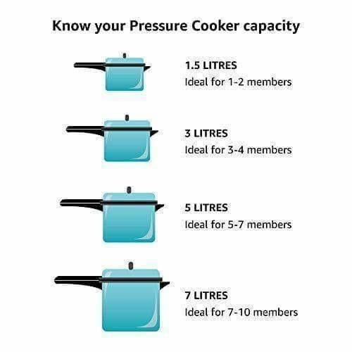 Hawkins Black - Anodized Aluminium Pressure Cooker, 3.5 Litres
