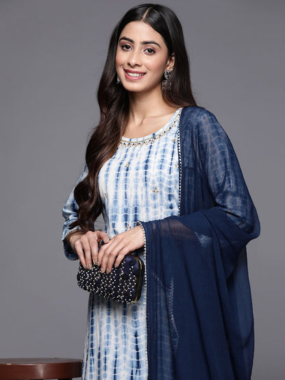 Indyancart VA Women's Dyed Pure Cotton Kurta With Palazzos & With Dupatta