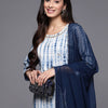 Indyancart VA Women's Dyed Pure Cotton Kurta With Palazzos & With Dupatta