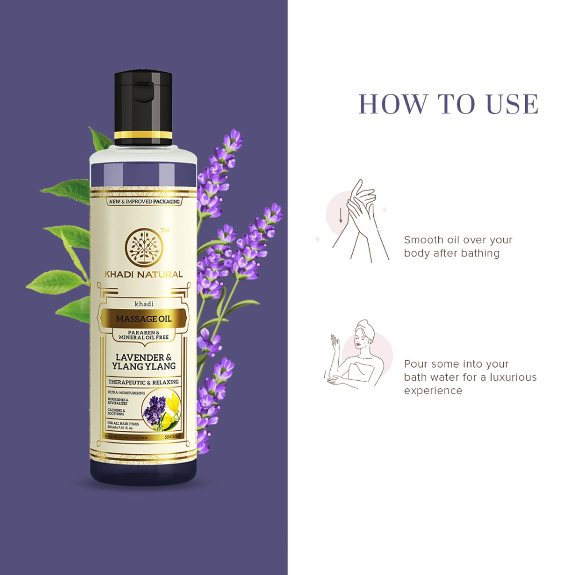 Khadi Natural Lavender & Ylang Ylang Body Wash SLS & Paraben Free
