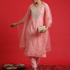 Dhiyona IE Ethnic Motifs Embroidered Sequinned Kurta With Trousers & Dupatta