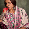 Dhiyona IE Floral Printed Pure Cotton Straight Kurta With Trousers & Dupatta