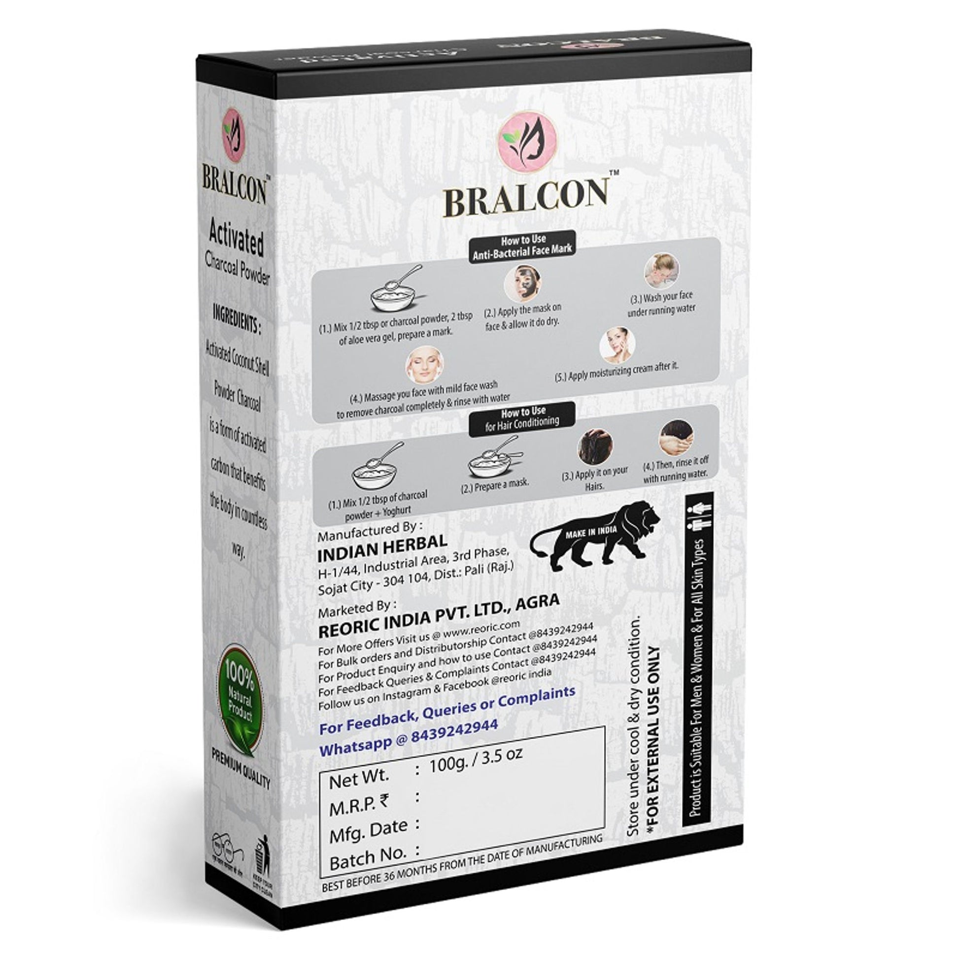 BRALCON Activated Charcoal Powder