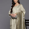 Dhiyona VA Women'sEmbroidered Regular Sequinned Kurta With Palazzos & Dupatta