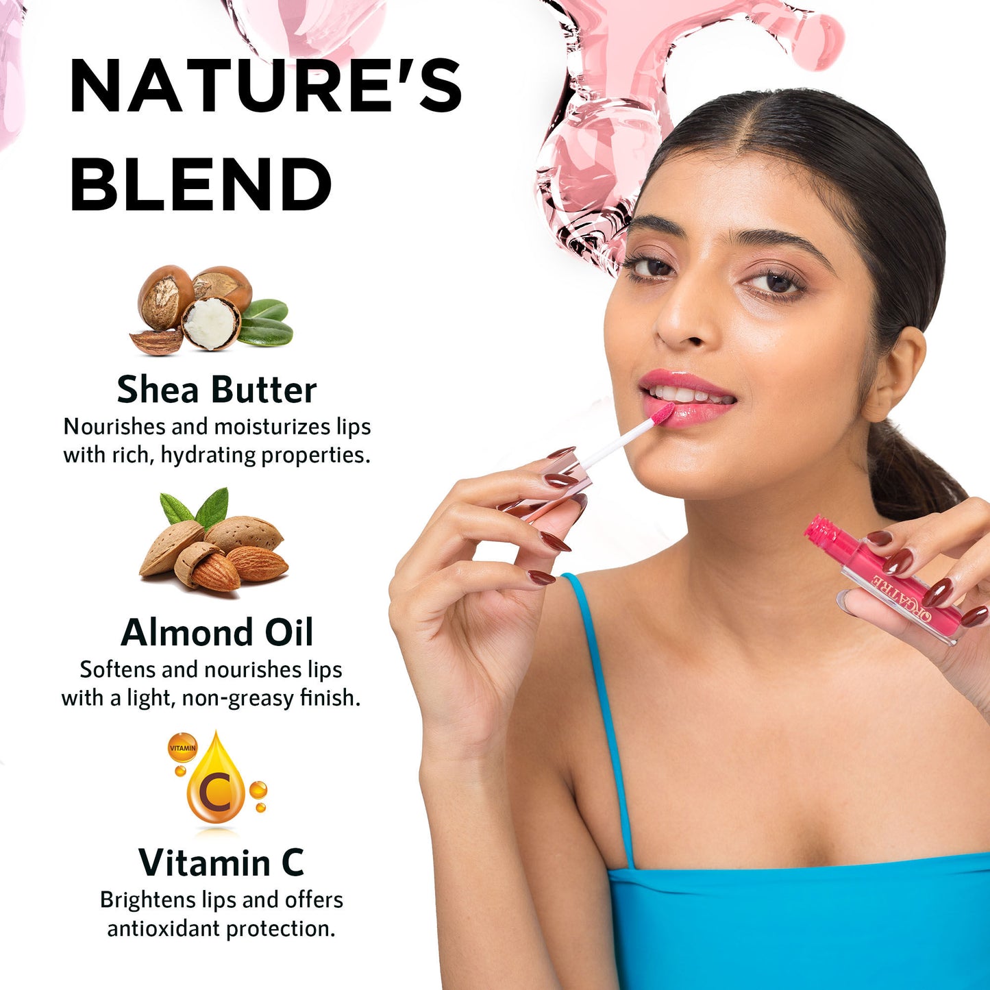 Orgatre Lip Gloss Fuller Plumped Lips With Instant Shine & Glossy Finish - Warm Shores