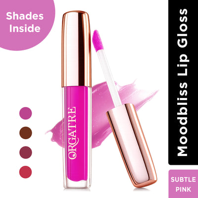Orgatre Lip Gloss Fuller Plumped Lips With Instant Shine & Glossy Finish - Subtle Pink
