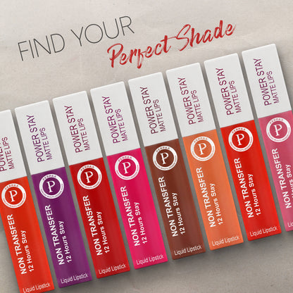 PERPAA Beauty Power Stay Matte Liquid Lipstick - Set Of 2 - Darkredmaroon