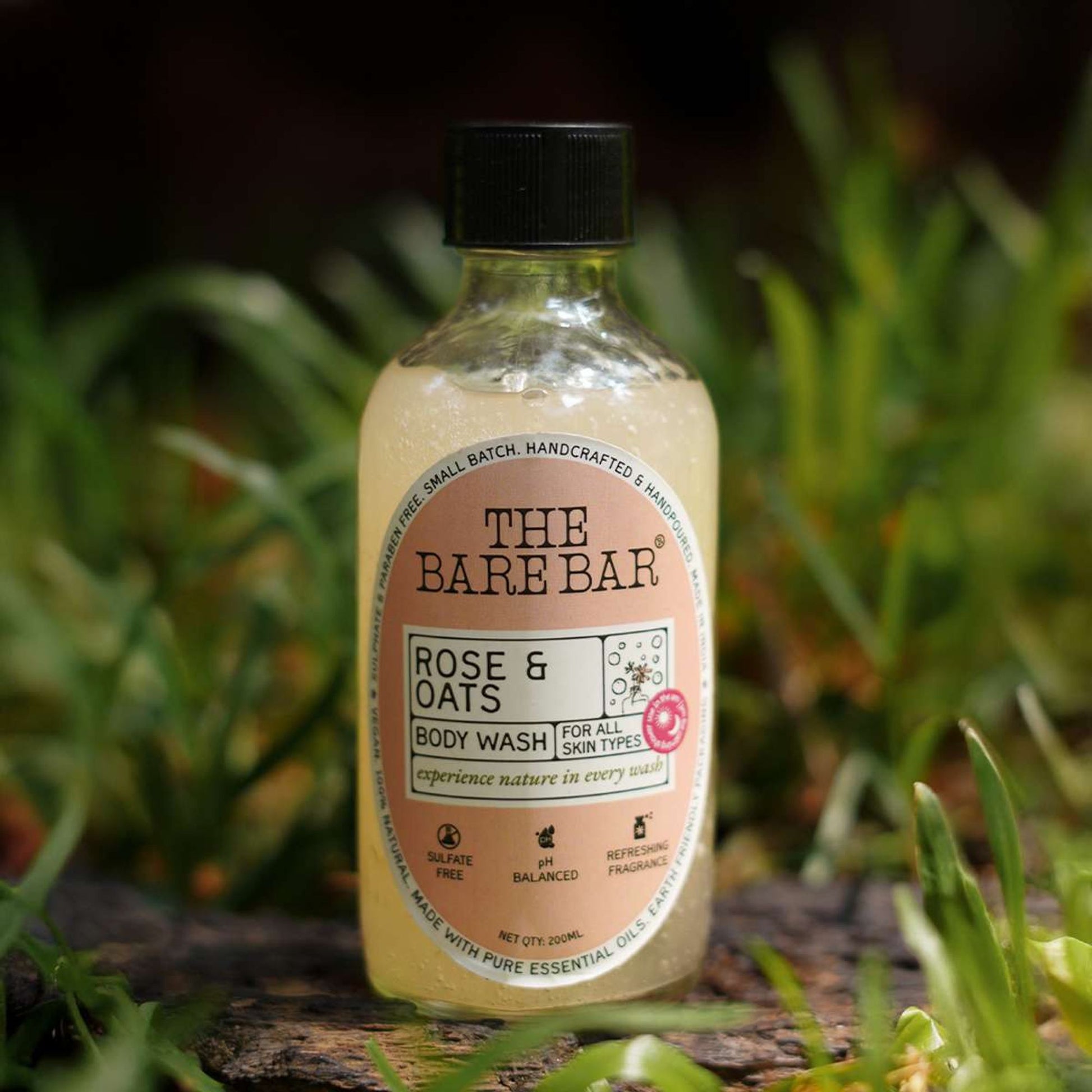 THE BARE BAR Rose And Oats Body Wash