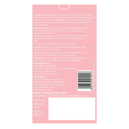 PLIX 10% Vitamin C Guava Face Serum for Skin Brightening & Even tone with Hyaluronic acid & Pentavitin