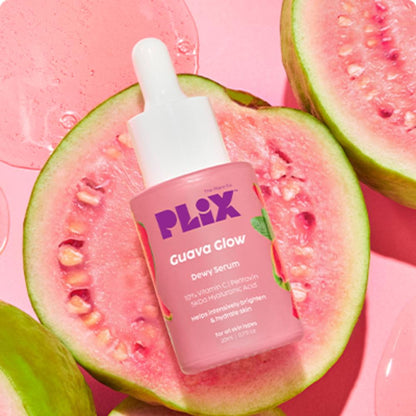 PLIX 10% Vitamin C Guava Face Serum for Skin Brightening & Even tone with Hyaluronic acid & Pentavitin