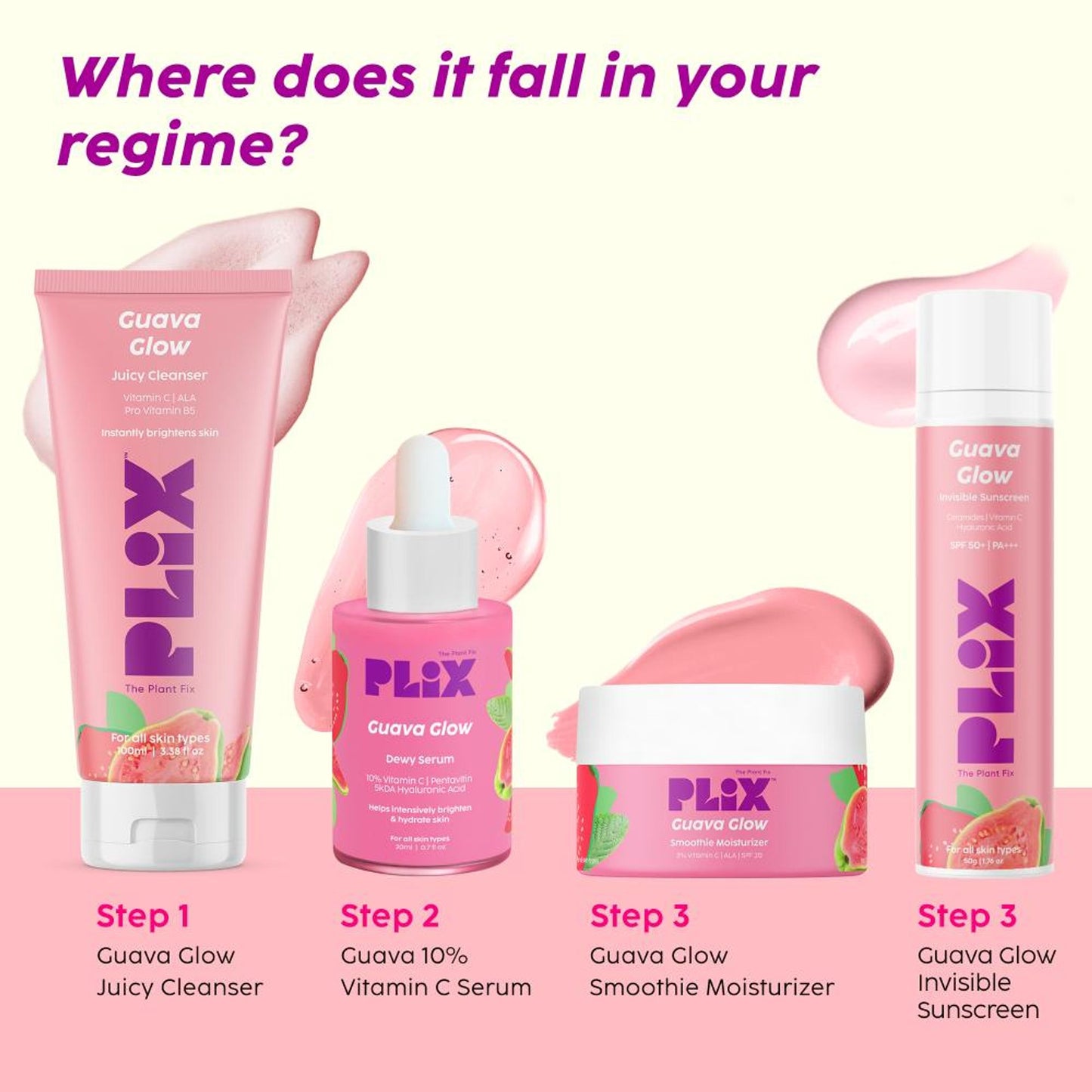 Plix Vitamin C Face Wash Cleanser For Skin Brightening, Pro Vit B5 & Alpha Lipoic Acid For Skin Glow