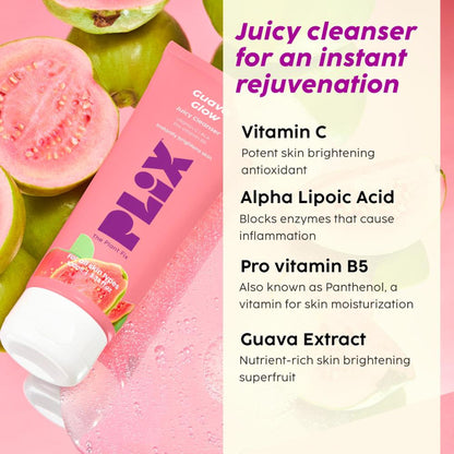 Plix Vitamin C Face Wash Cleanser For Skin Brightening, Pro Vit B5 & Alpha Lipoic Acid For Skin Glow