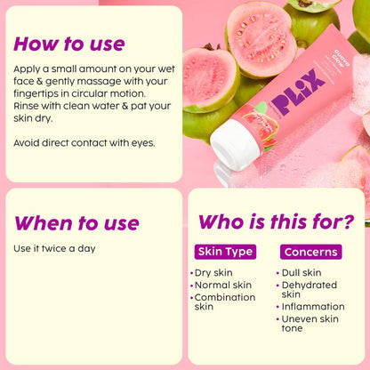 Plix Vitamin C Face Wash Cleanser For Skin Brightening, Pro Vit B5 & Alpha Lipoic Acid For Skin Glow