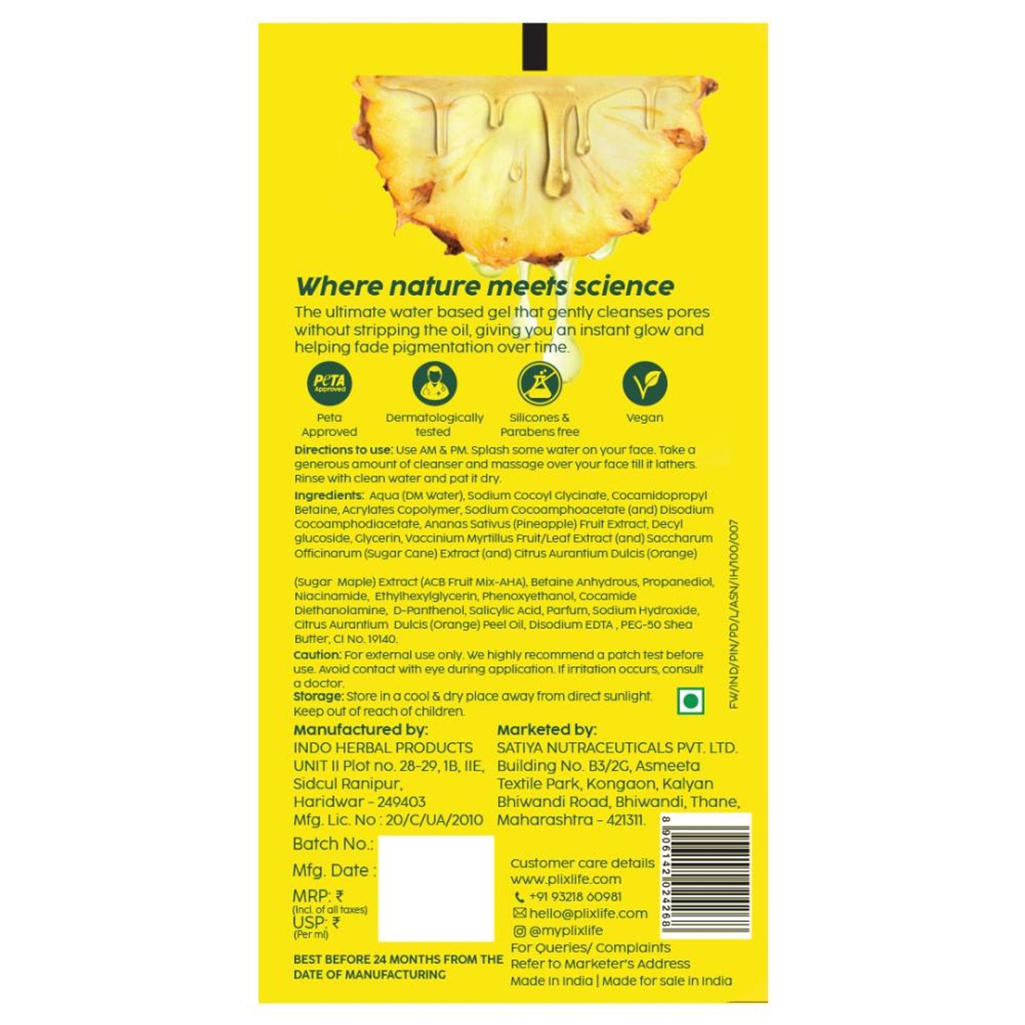 Plix Pineapple Facewash