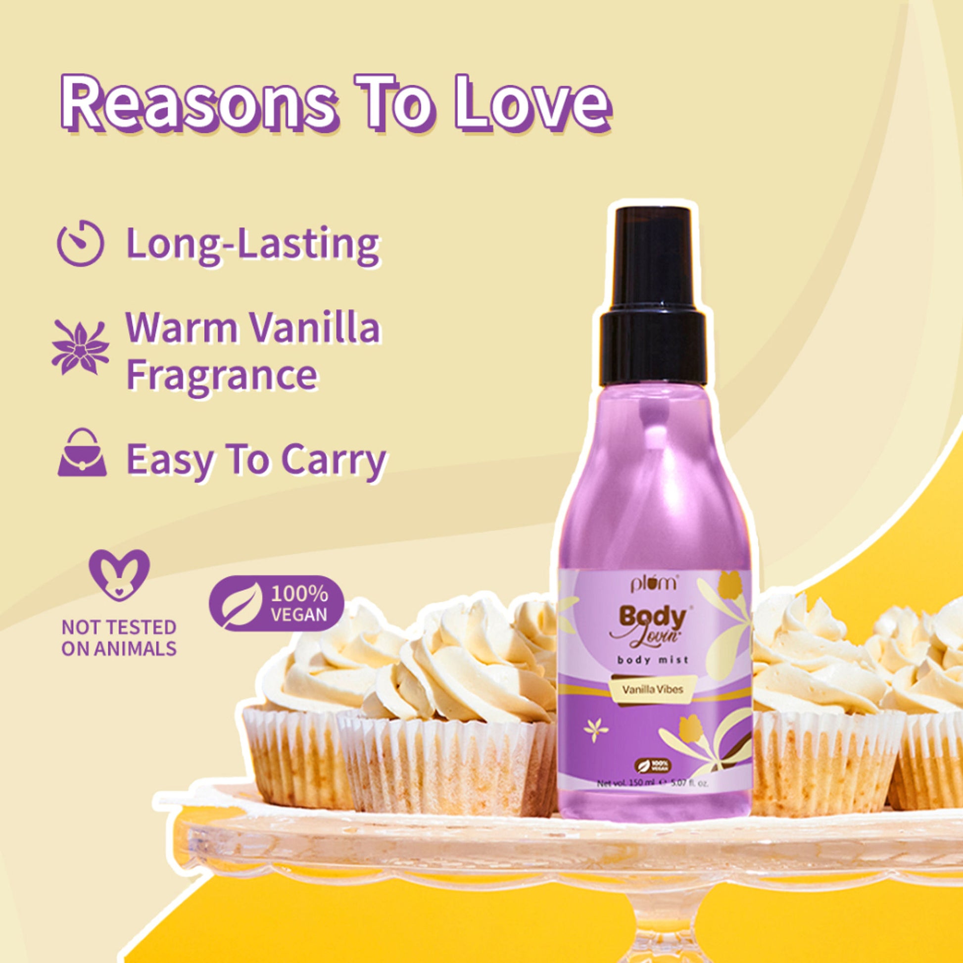 Plum BodyLovin Vanilla Vibes Body Mist For A Long Lasting Vanilla Fragrance