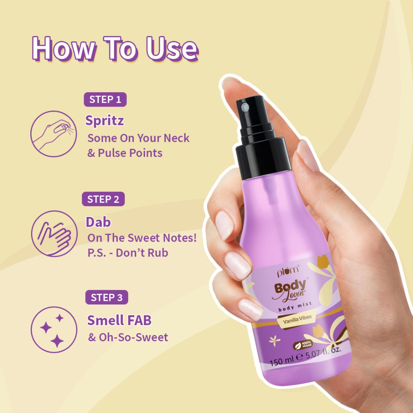 Plum BodyLovin Vanilla Vibes Body Mist For A Long Lasting Vanilla Fragrance