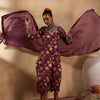 Dhiyona IE Floral Printed Round Neck Three-Quarter Sleeves Pure Cotton Kurta Set