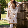 Dhiyona IE Round Neck Floral Embroidered Regular Thread Work Kurta Set