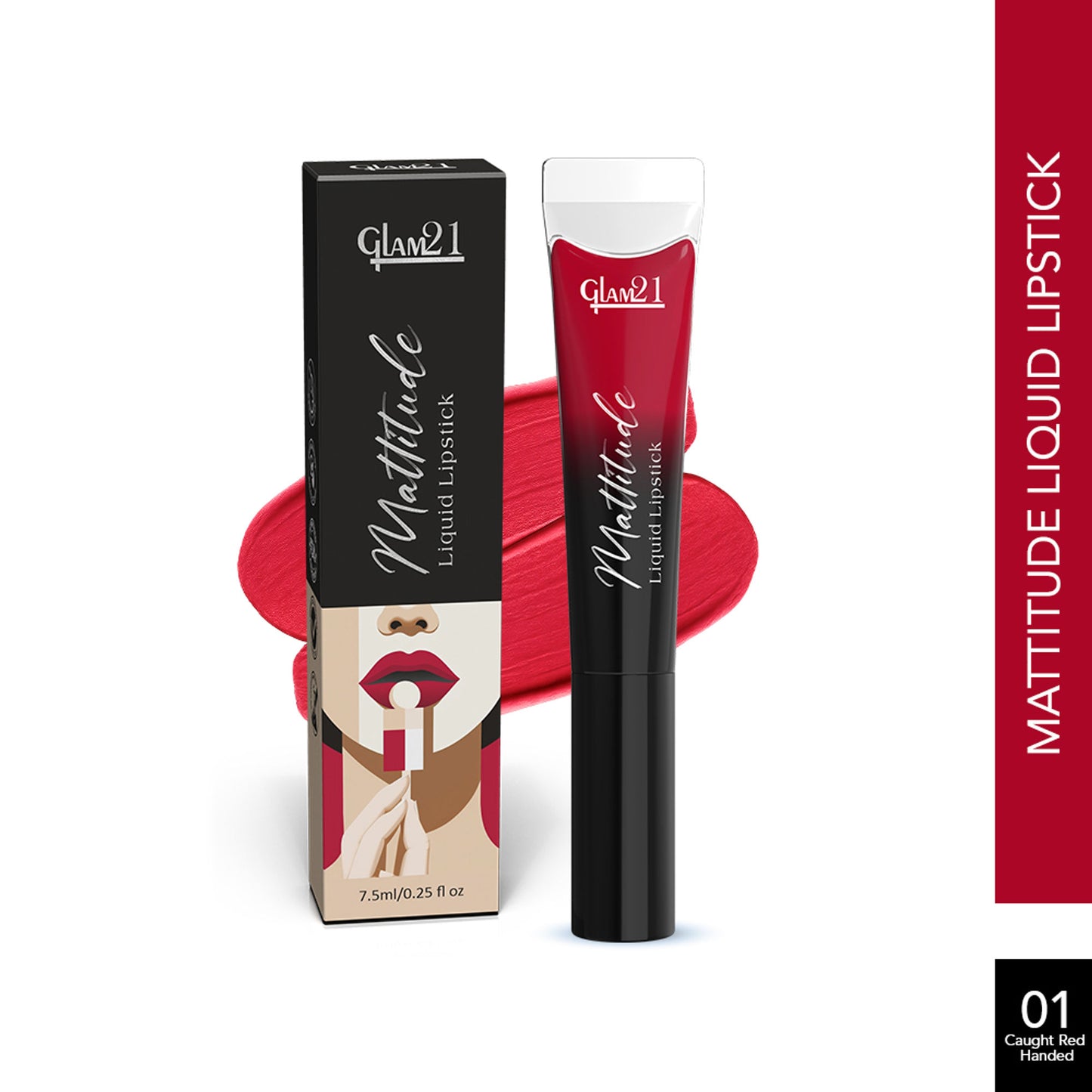 GLAM21 Mattitude Liquid Matte Lipstick - Caught Red Handed