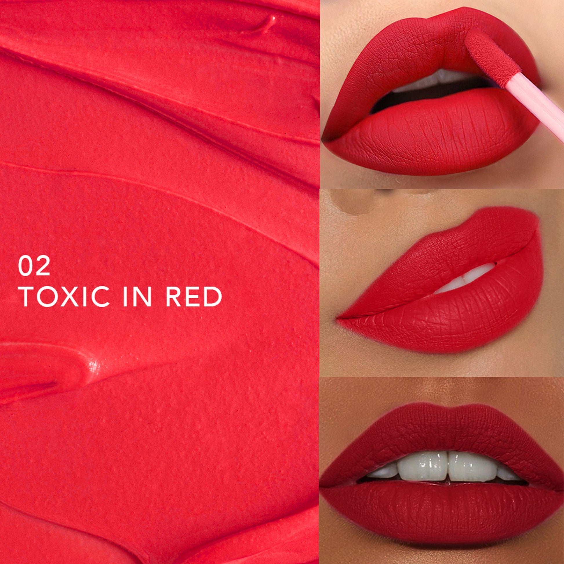 GLAM21 Mattitude Liquid Matte Lipstick - Toxic In Red