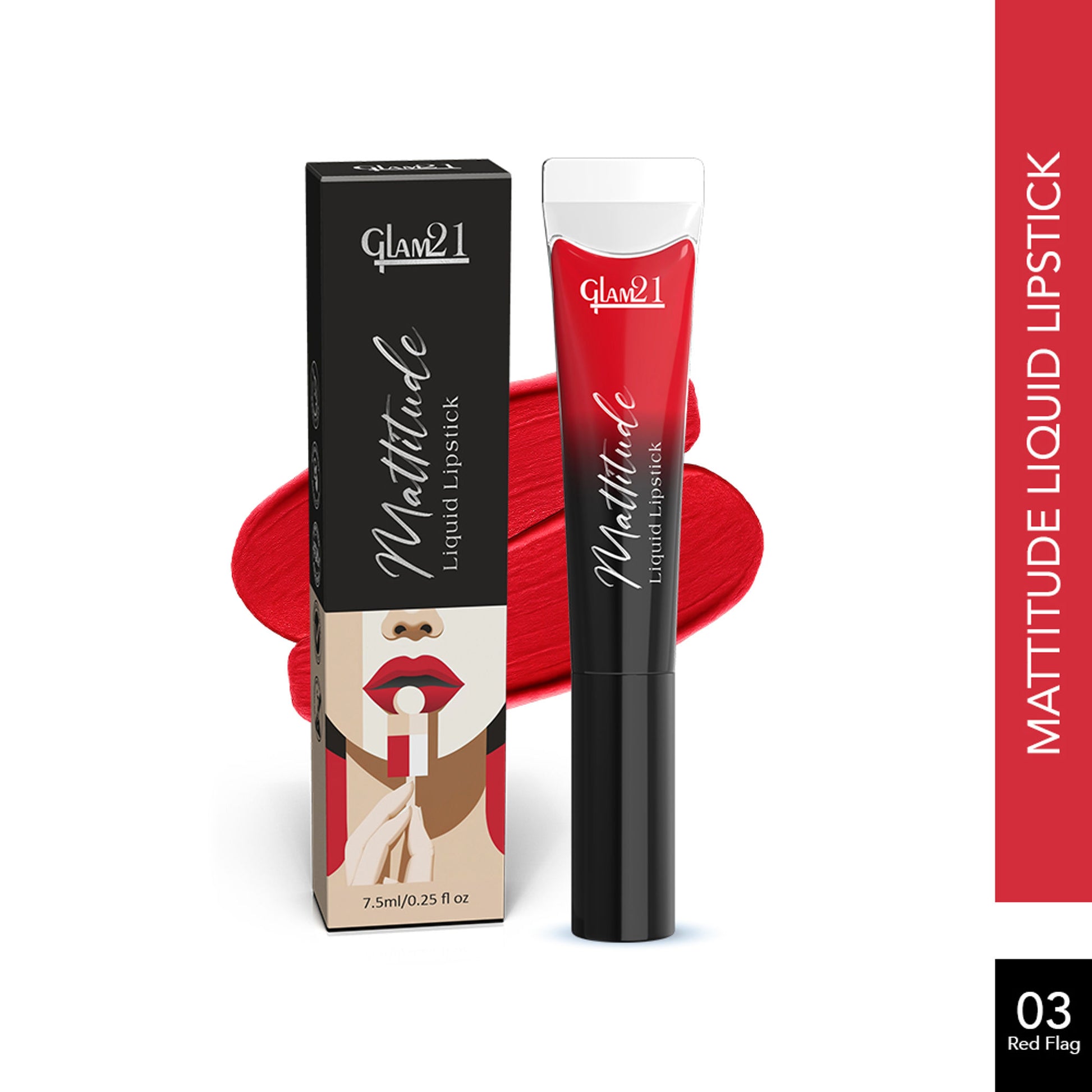 GLAM21 Mattitude Liquid Matte Lipstick - Red Flag