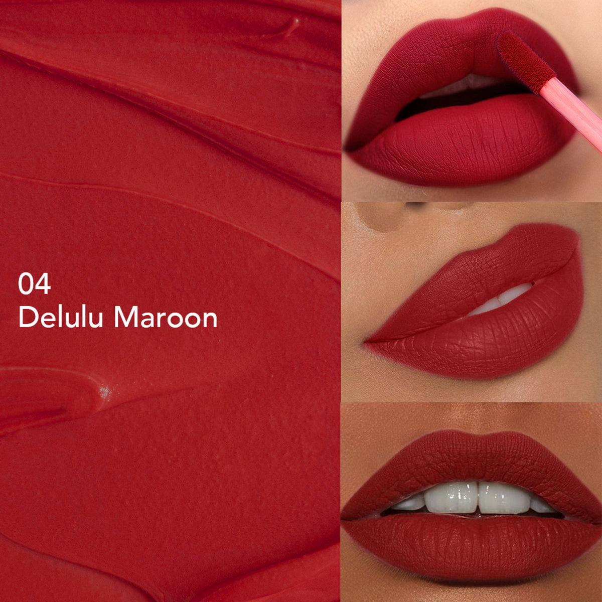 GLAM21 Mattitude Liquid Matte Lipstick - Delulu Maroon
