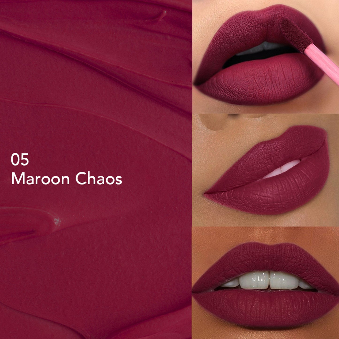 GLAM21 Mattitude Liquid Matte Lipstick - Maroon Chaos