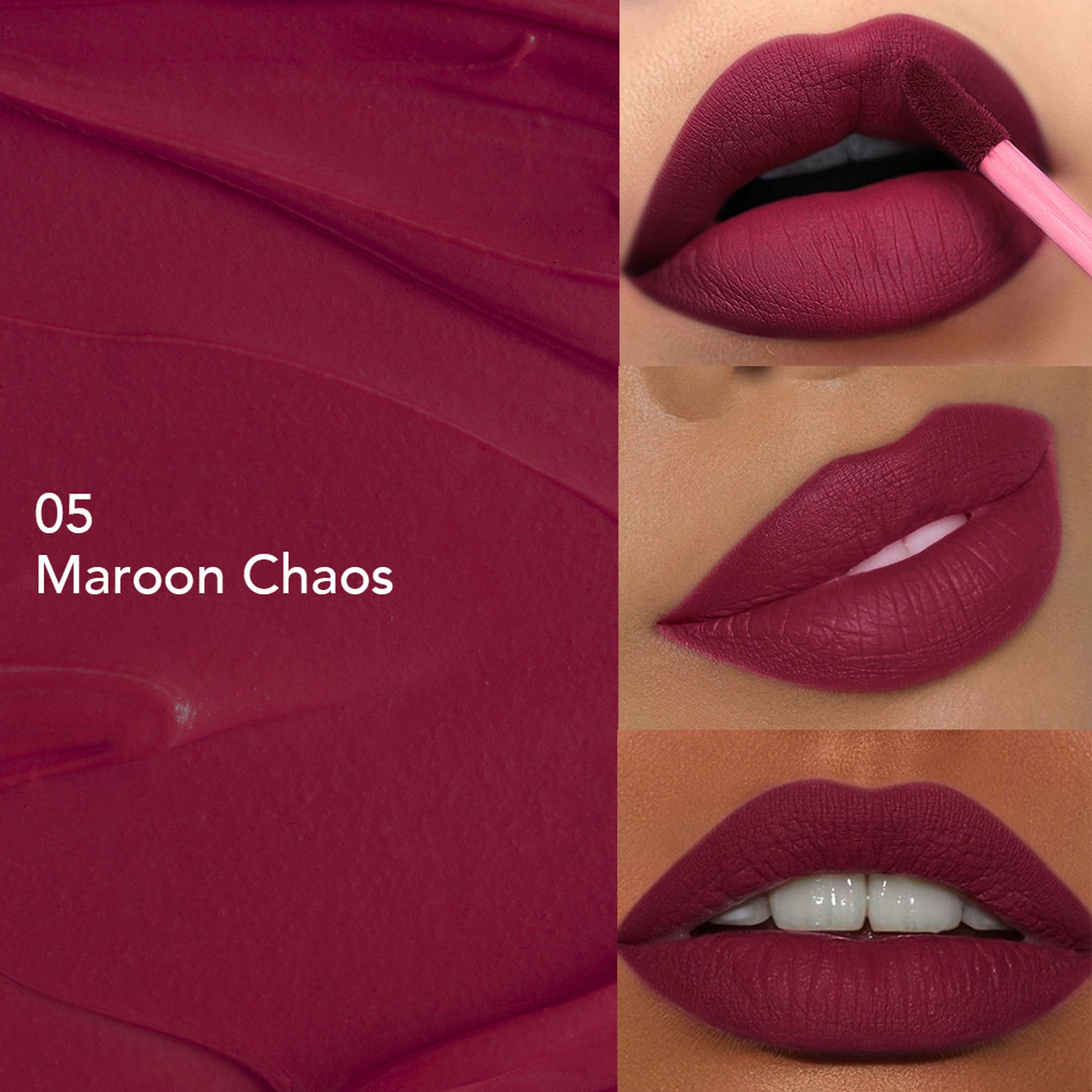 GLAM21 Mattitude Liquid Matte Lipstick - Maroon Chaos