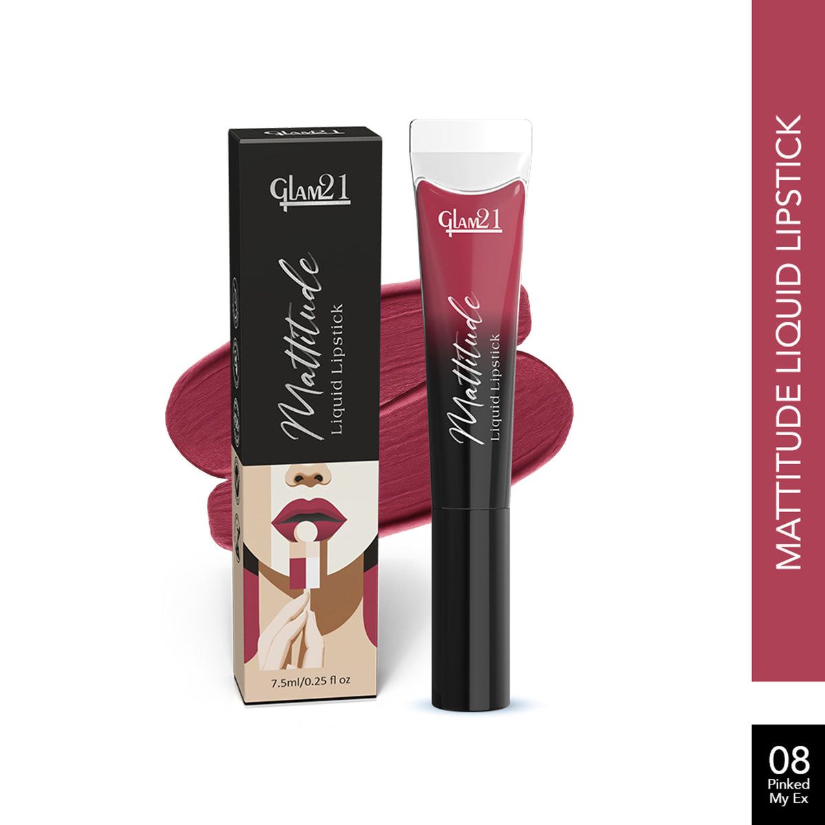 GLAM21 Mattitude Liquid Matte Lipstick - Pinked My Ex
