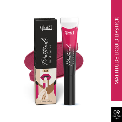 GLAM21 Mattitude Liquid Matte Lipstick - Hot Pink Lies