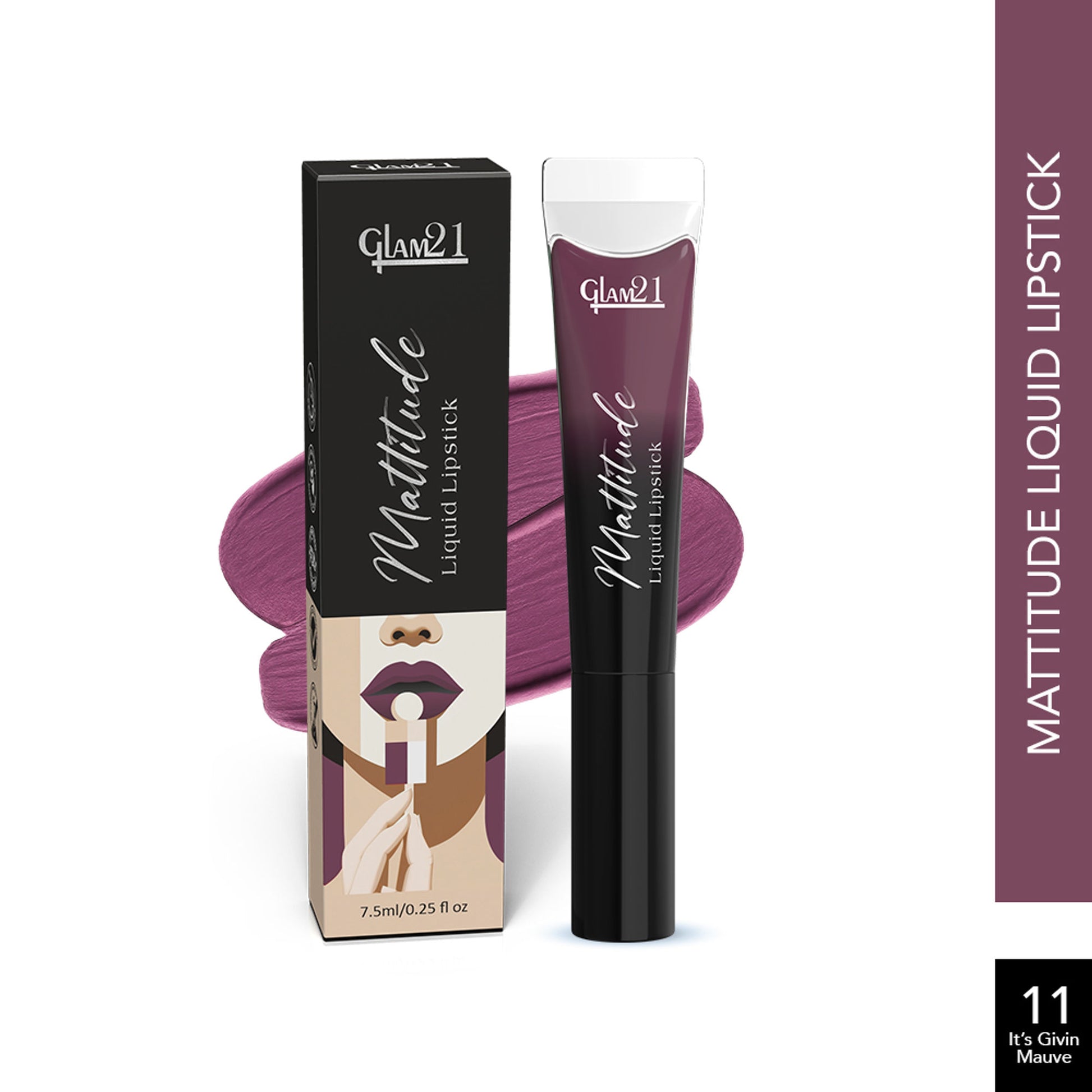 GLAM21 Mattitude Liquid Matte Lipstick - It'S Givin Mauve