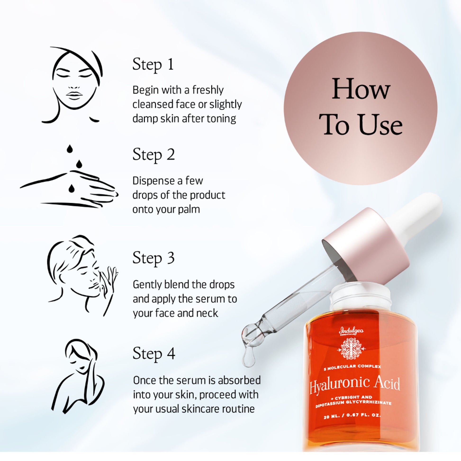 Indulgeo Essentials 5 Molecular Complex Hyaluronic Acid Lightweight Face Serum