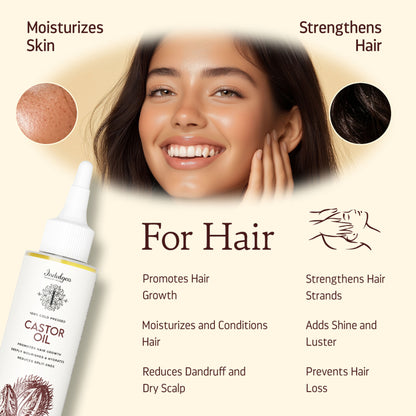 Indulgeo Essentials Cold Pressed Castor Oil For Hair Growth