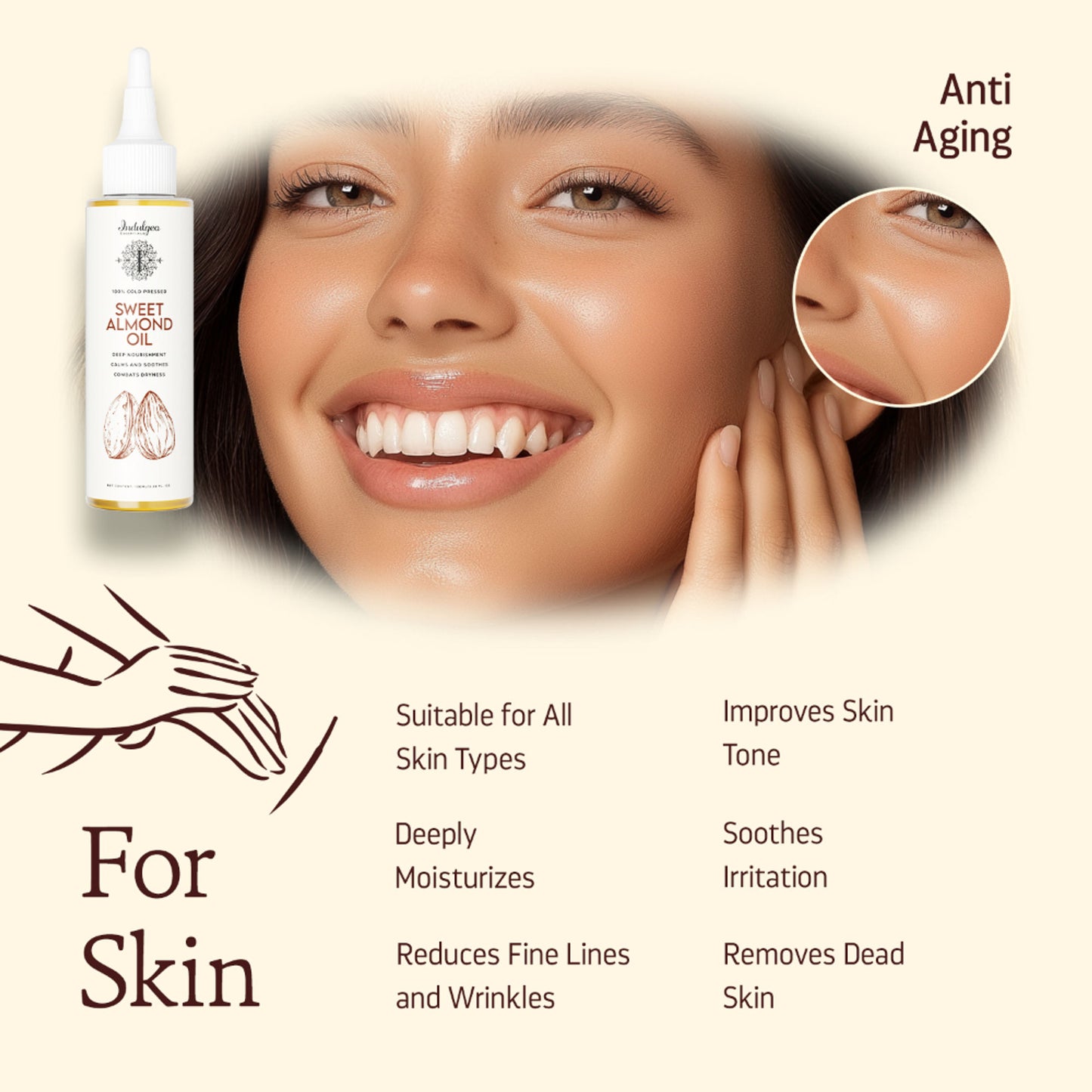 Indulgeo Essentials Cold Pressed Sweet Almond Oil